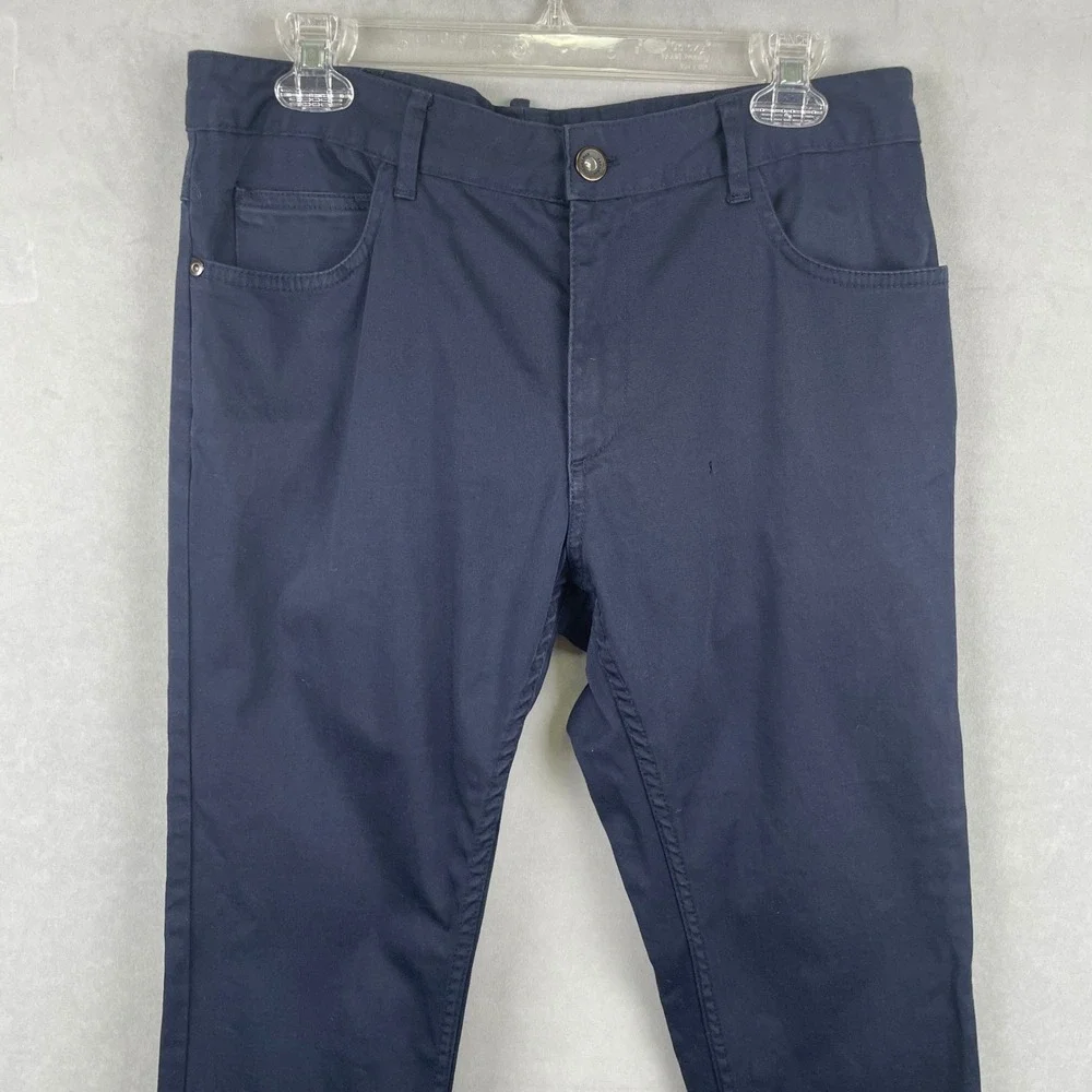 Zara Man Basic Collection Navy Blue Slim Fit Classic Chino Tailored Pants Men 34